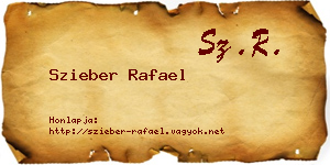 Szieber Rafael névjegykártya